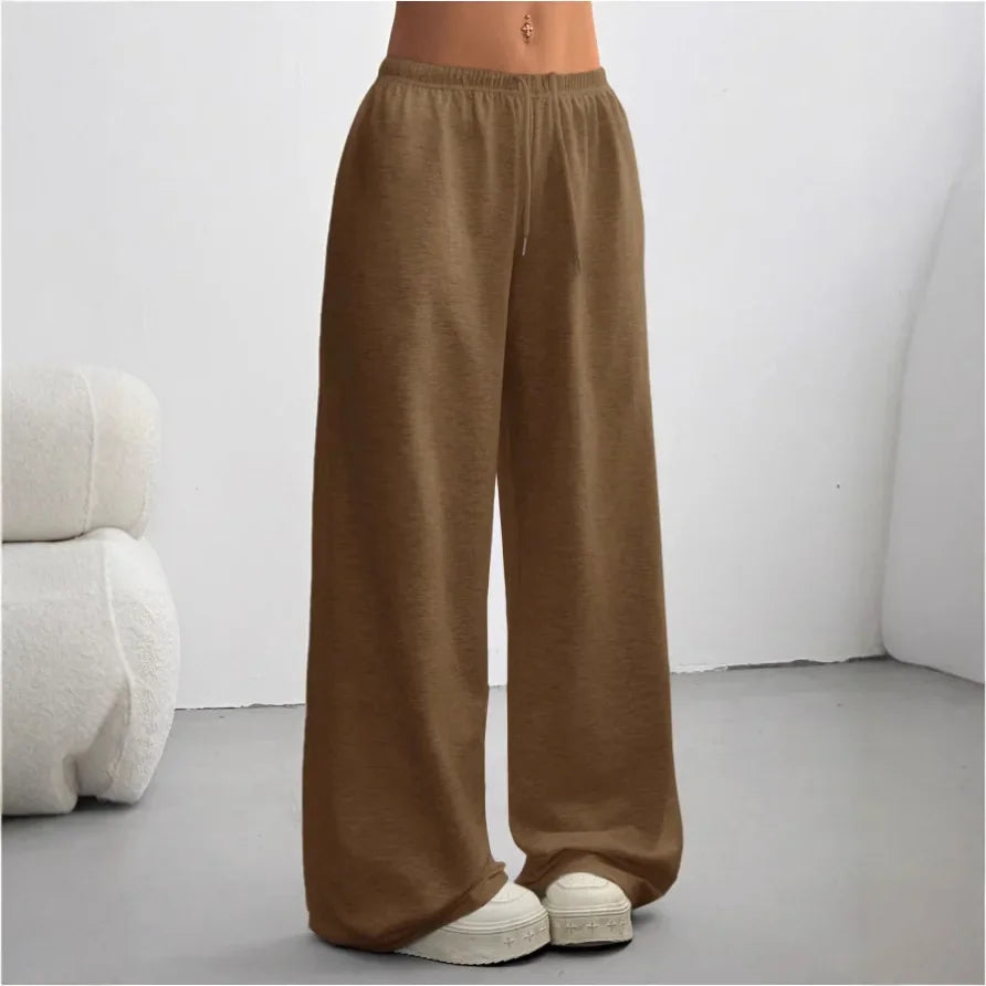 Pantalon Jogging Femme Coton Confortable Coupe Large - PanierRoyale