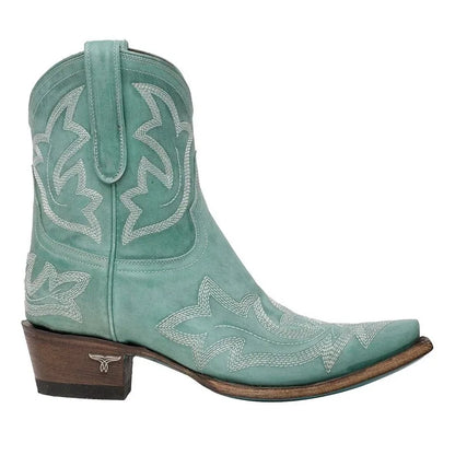 Bottes Cowboy Femmes à Talon Plat et Large