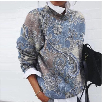 Pull Femme à Fleurs Décontracté et Coloré