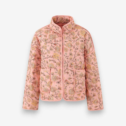 Veste à Manches Longues Fleurie Élégante