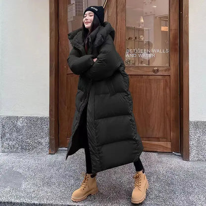 Parka Femme Hiver Longue et Décontractée avec Capuche