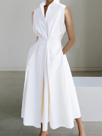 Robe Femme Élégante Taille Droite Mi-Longue - PanierRoyale