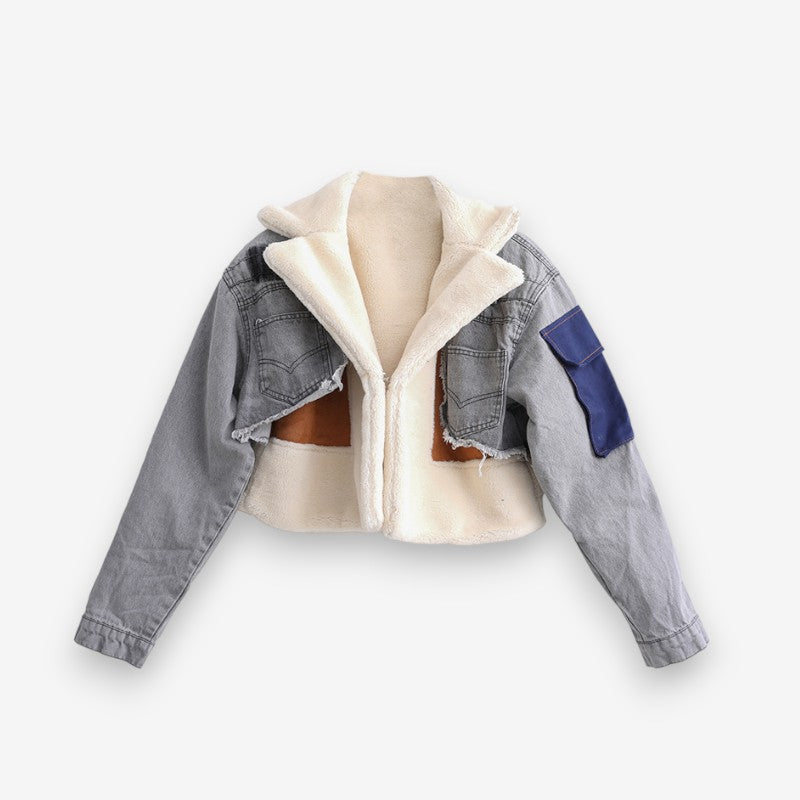 Veste Jean Dénim Manches Longues Casual