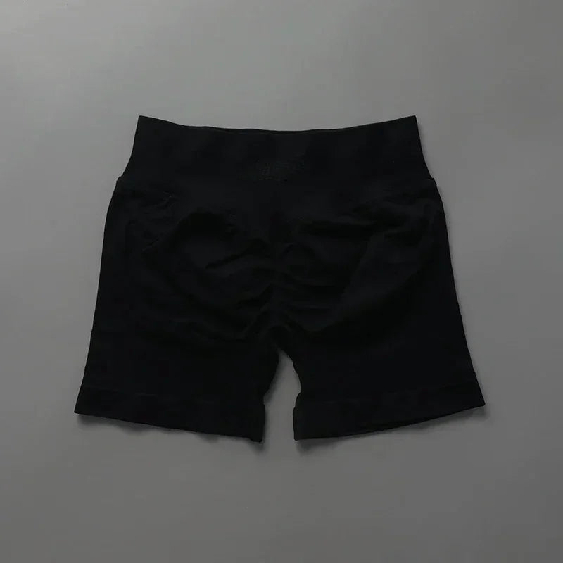 Short sport femme sans couture taille haute gainant