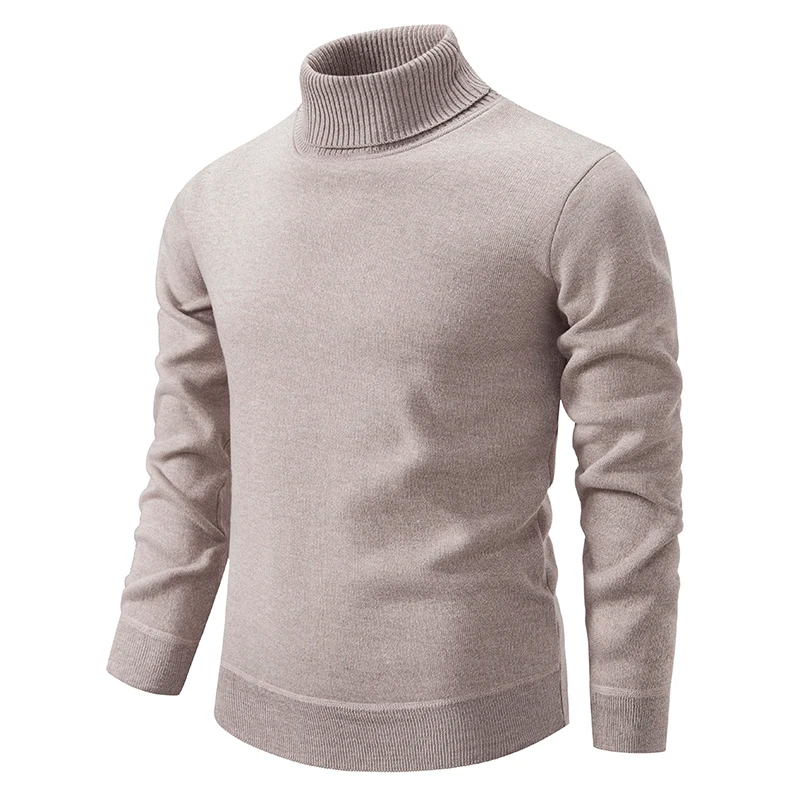 Pull Homme Col Montant Noir Classique
