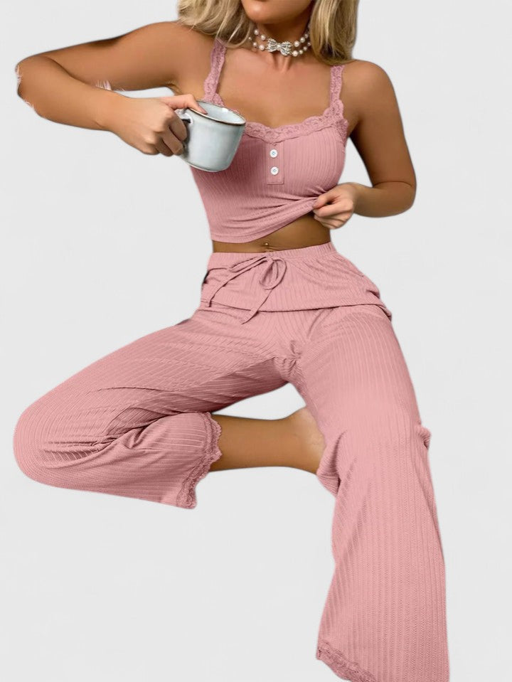 Pyjama Femme Décontracté à Dentelles - BerlinGlamour