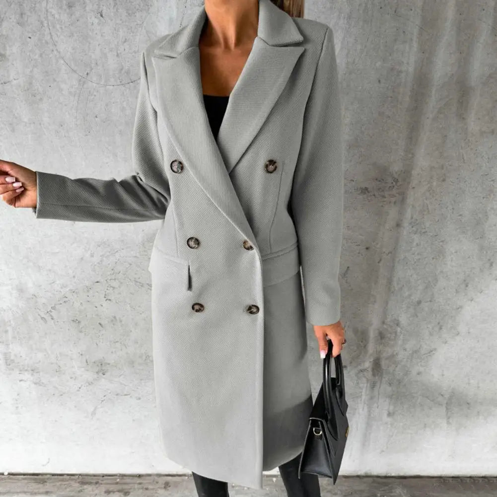 Trenchcoat Femme Long Double Boutonnage Élégant