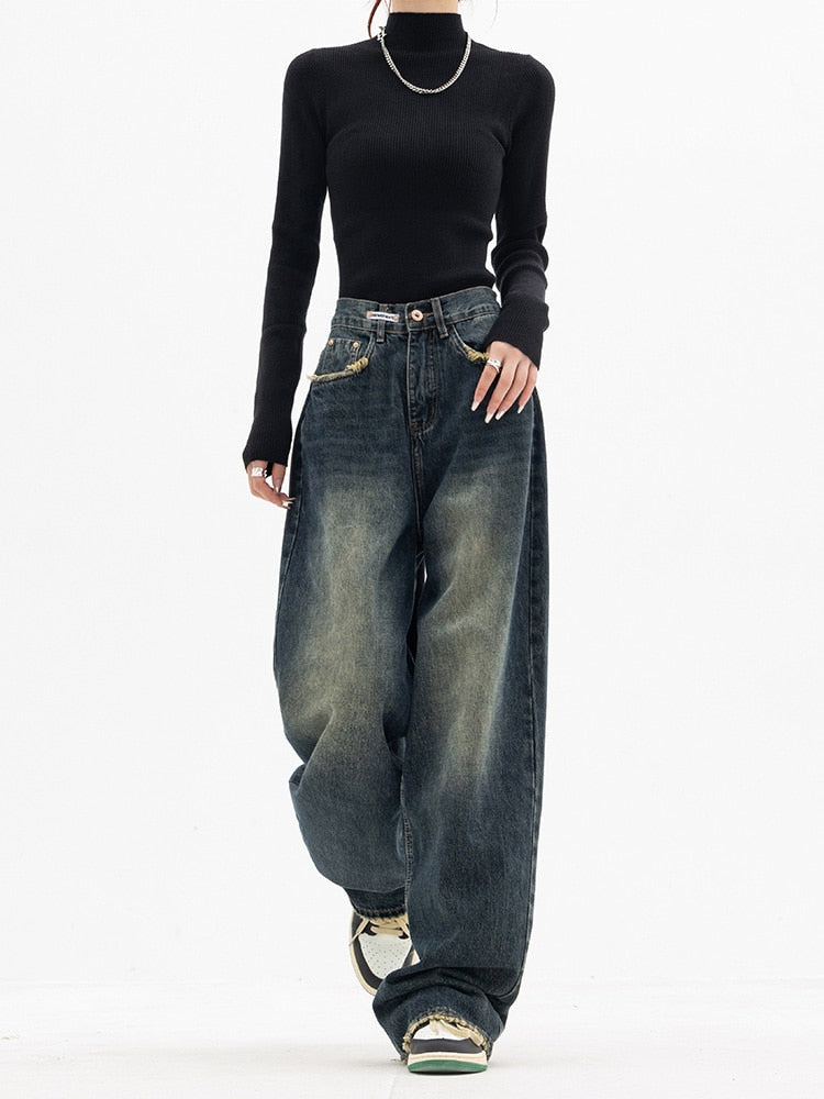 Jean Femme Décontracté Couleur Lavée - BerlinGlamour
