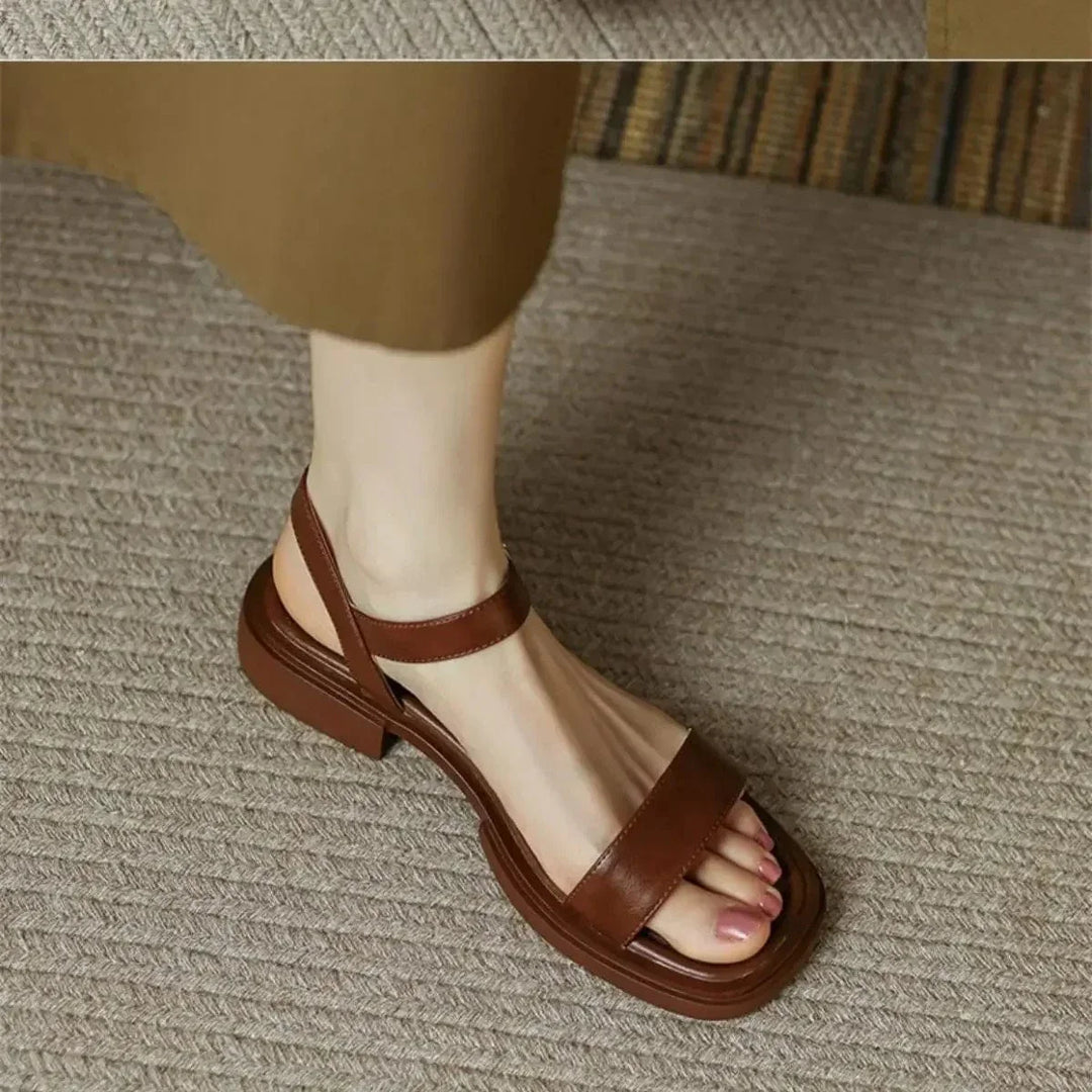 Sandales Femmes en Cuir Confort et respirantes pour Été