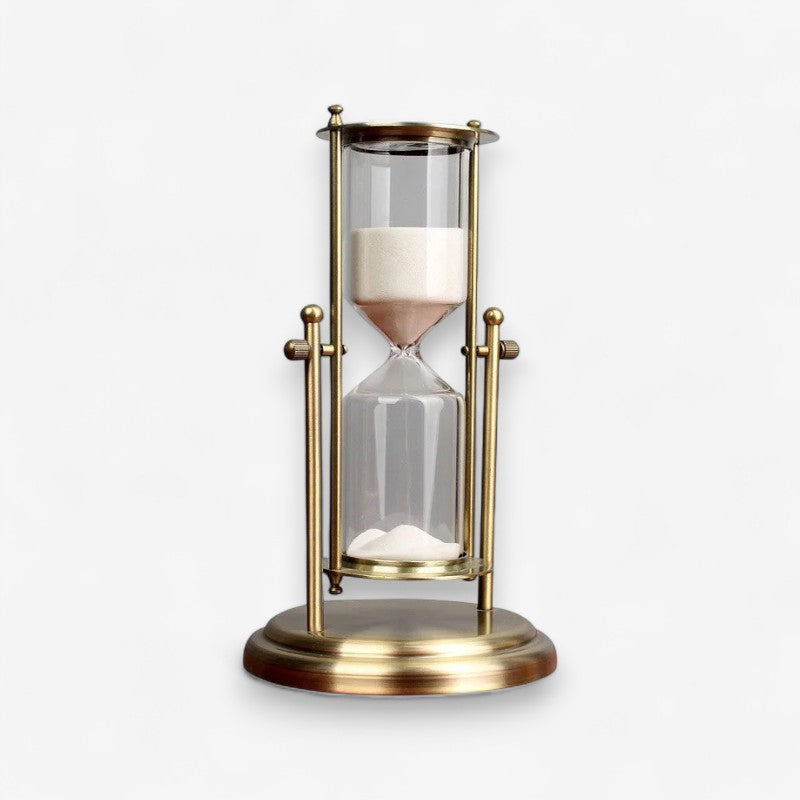Sablier Design avec Sable Coloré et Boîte en Verre - PanierRoyale