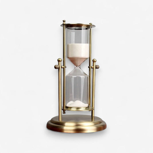 Sablier Design avec Sable Coloré et Boîte en Verre - PanierRoyale