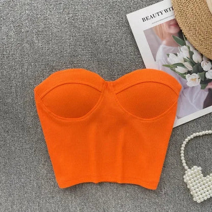 Bustier Top Push-up Corsage Féminin pour Femme