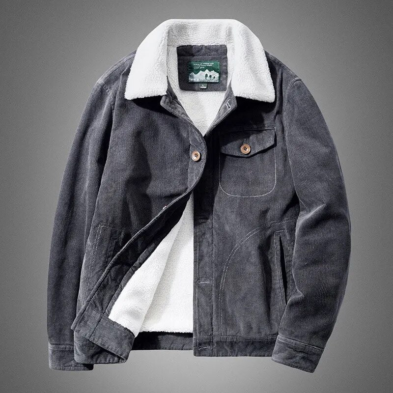 Blouson en cuir doublé de fourrure synthétique - Élégant et chaud pour hiver