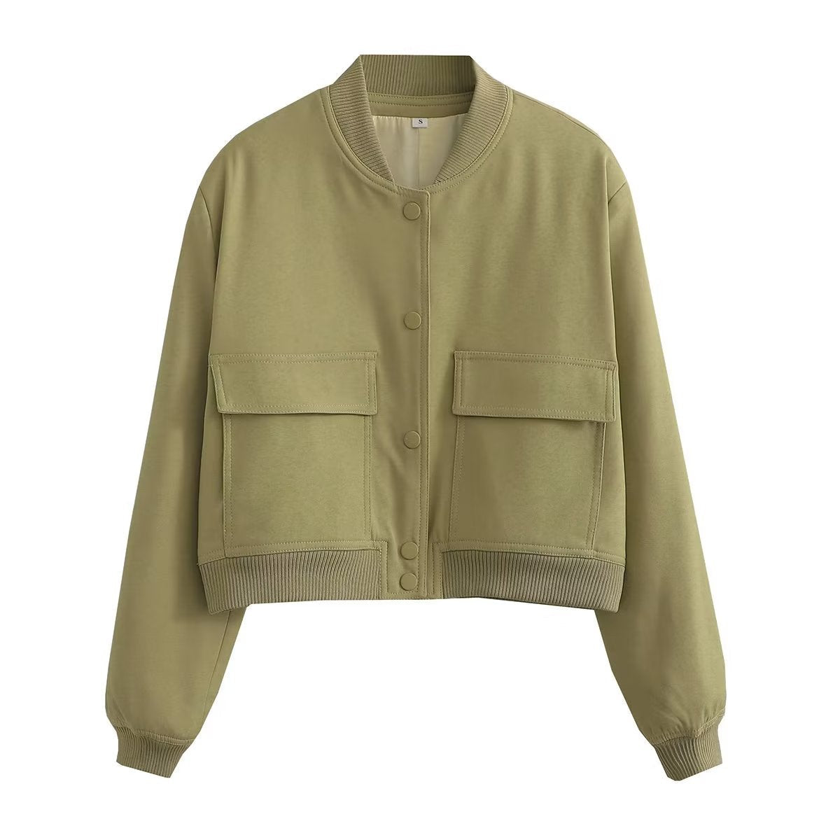 Veste femme courte avec poches, style décontracté pour tous les jours