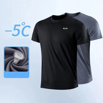 T-shirt Homme Séchage Rapide Col Rond Manches Courtes Coupe Légère