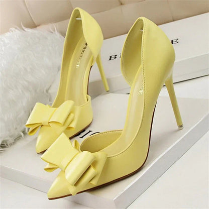 Chaussures Escarpins Talons Hauts à Nœud Délicat