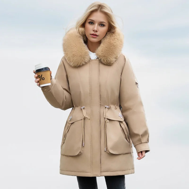 Veste Femelle Hiver Warme et Confortable avec Poches