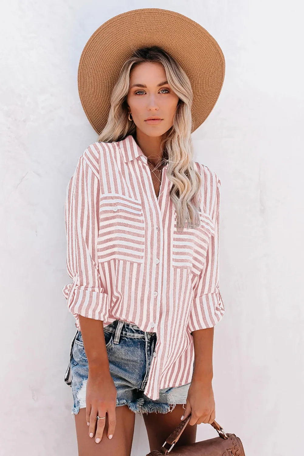 Blouse Rayée Femme Décontractée et Confortable