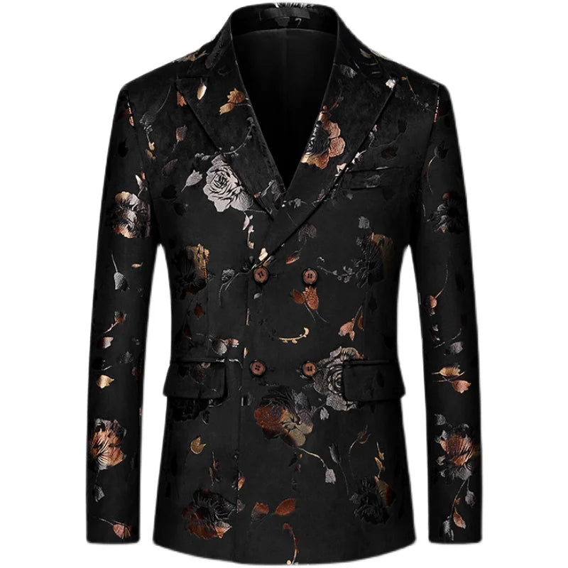Blazer Homme Élégant Fleuri pour Mariage