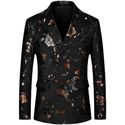 Blazer Homme Élégant Fleuri pour Mariage