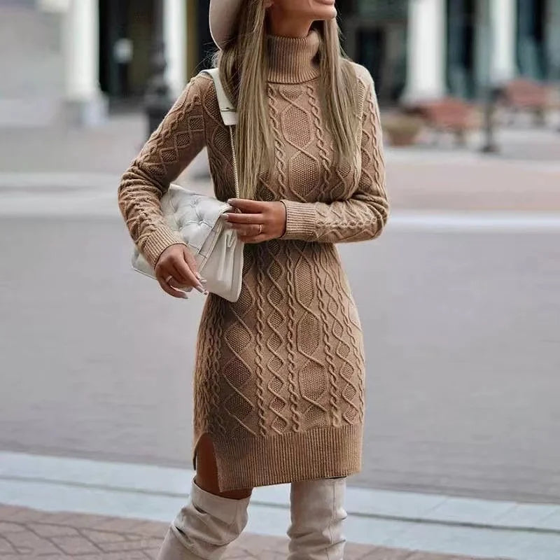 Pull Femme Tricot Manches Longues Chaud