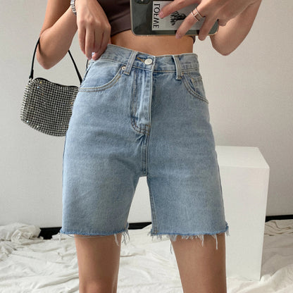 Shorts Jeans Femme Bermuda Coupes Raw - BerlinGlamour