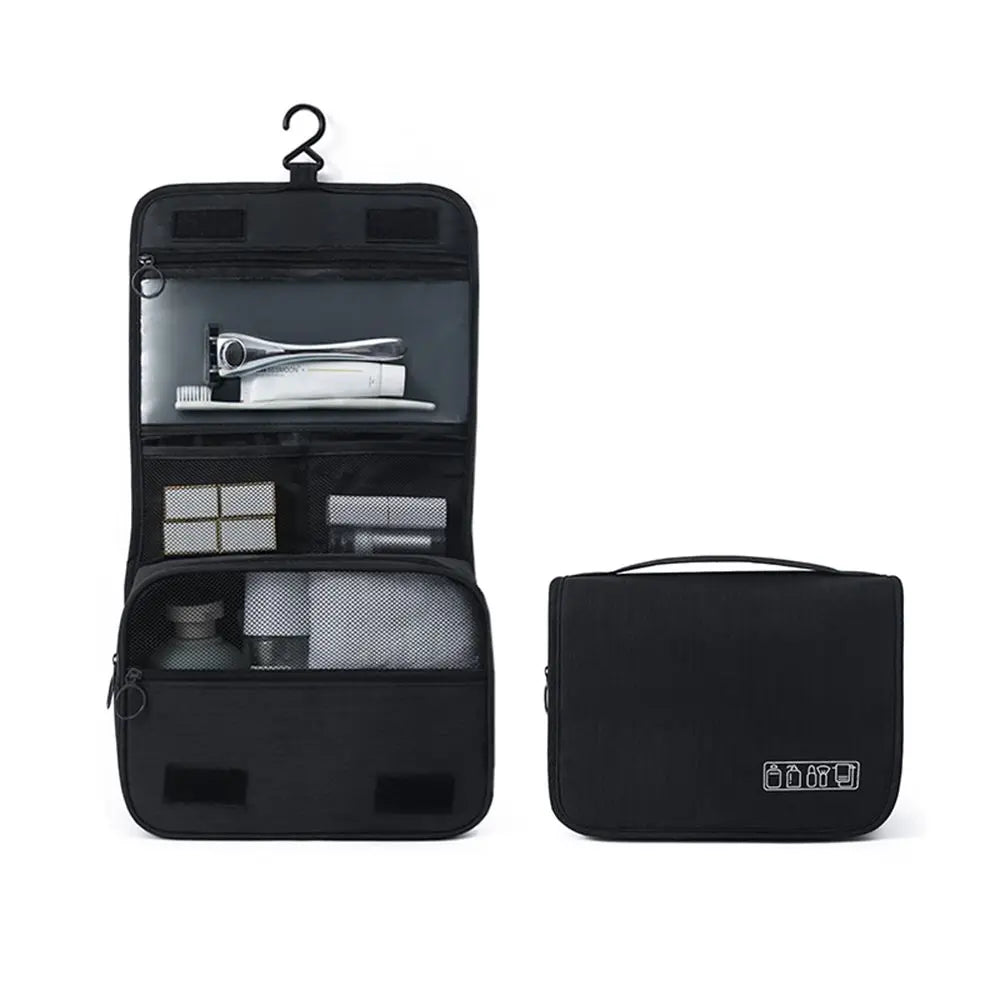 Trousse de toilette Unisexe Pliable avec Compartiments Suspendue