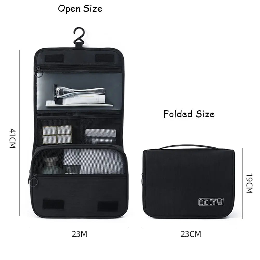 Trousse de toilette Unisexe Pliable avec Compartiments Suspendue