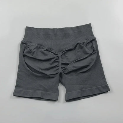 Short sport femme sans couture taille haute gainant