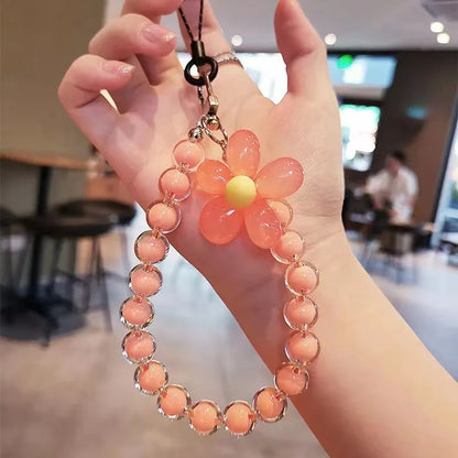 Dragonne téléphone Femme Perles Fait Main Décoration Fleur