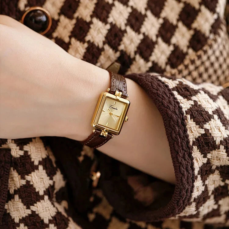 Montre Femme Quartz Doré Élégante et Raffinée - PanierRoyale