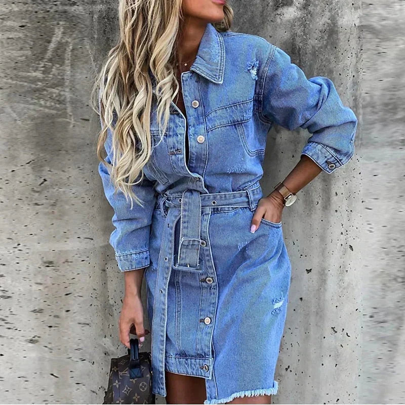 Robe Jeans Décontractée pour Femme - PanierRoyale