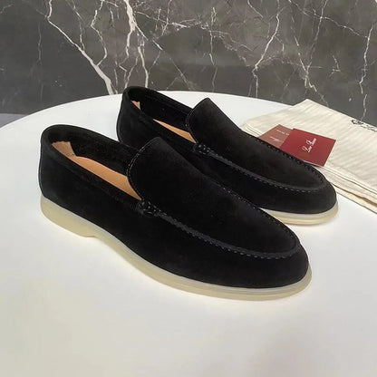 Mocassins Homme Cuir Brun semelle Gum