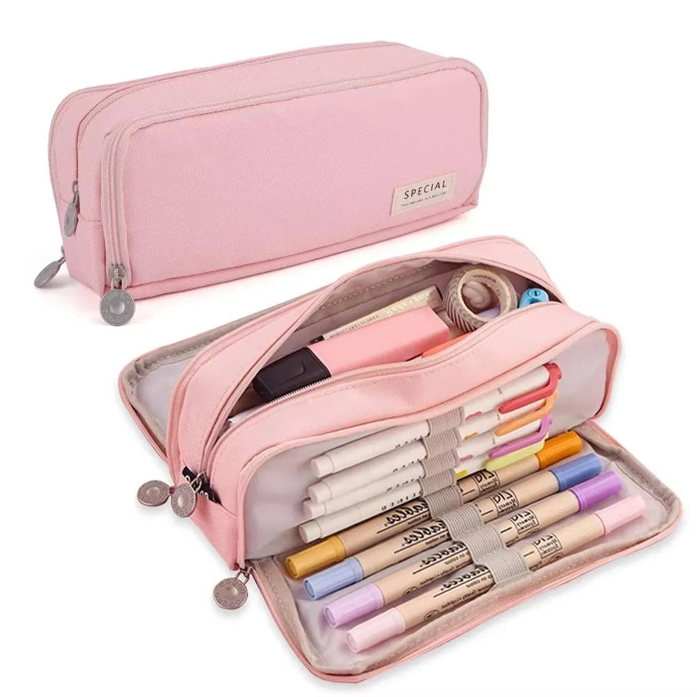 Trousse Scolaire Grande Capacité Compartiments Multiples Unisexe