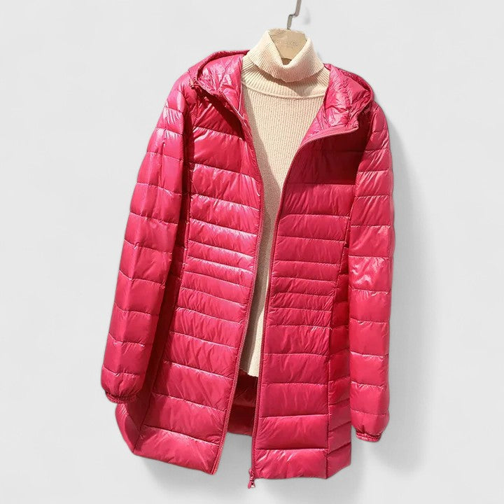 Manteau Hiver Femme Doublé et Chauffant à Fermeture Éclair