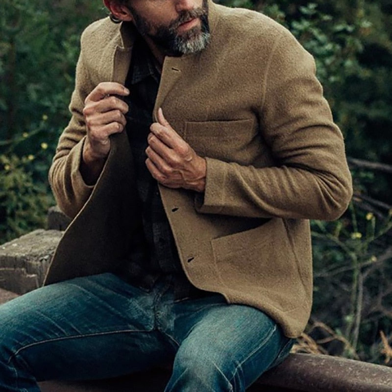 Veste Homme Polaire Réversible Hiver Chaude et Confortable