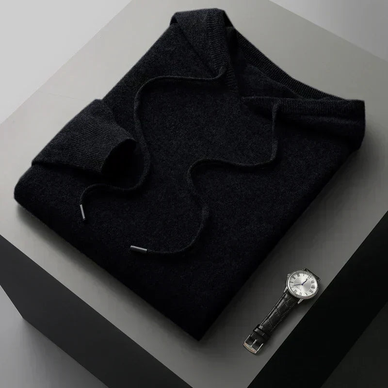 Sweat à capuche homme longues manches molletonné hiver