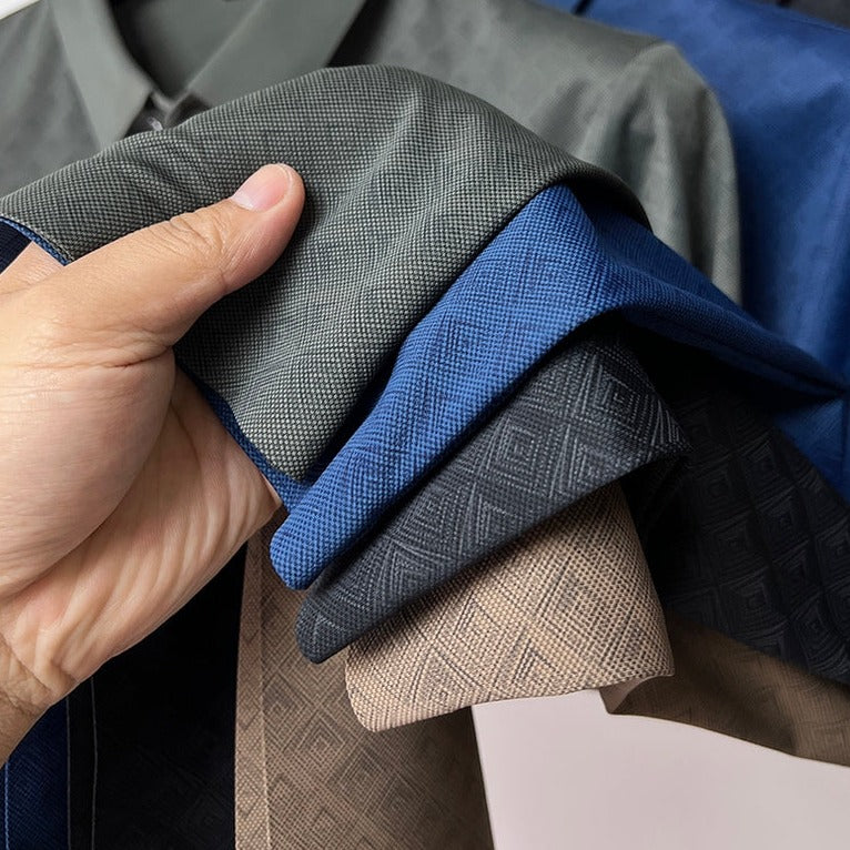 Chemise Polo en Soie Homme avec Motif - Luxe et Confortable