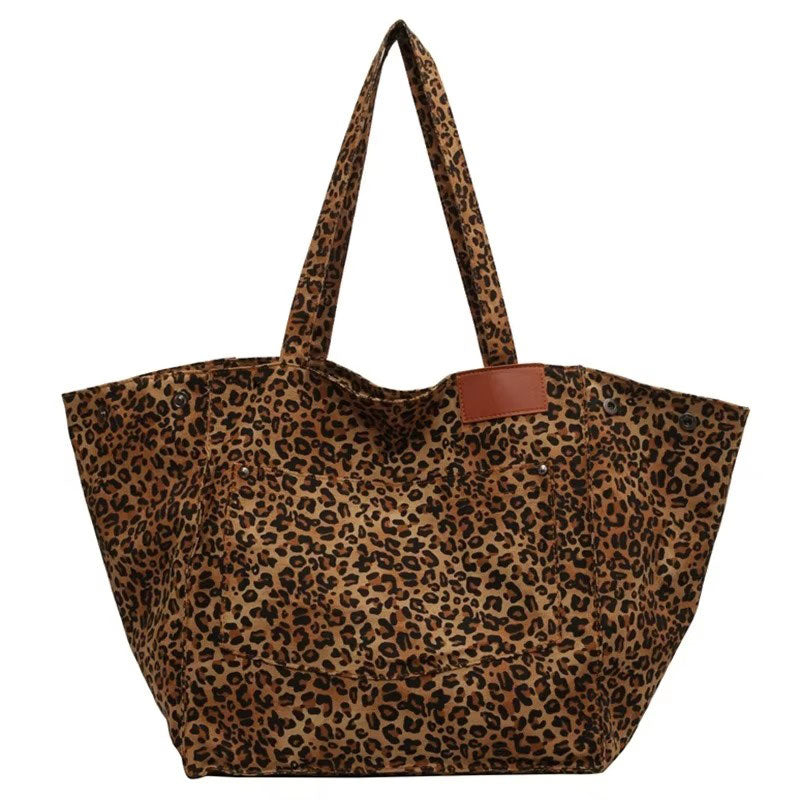 Sac à main grand format imprimé léopard tendance - PanierRoyale