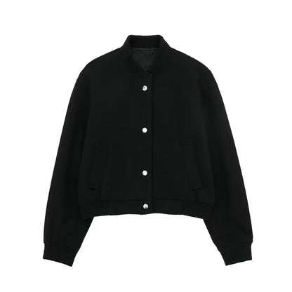 Veste bomber femme courte et élégante chaude hiver