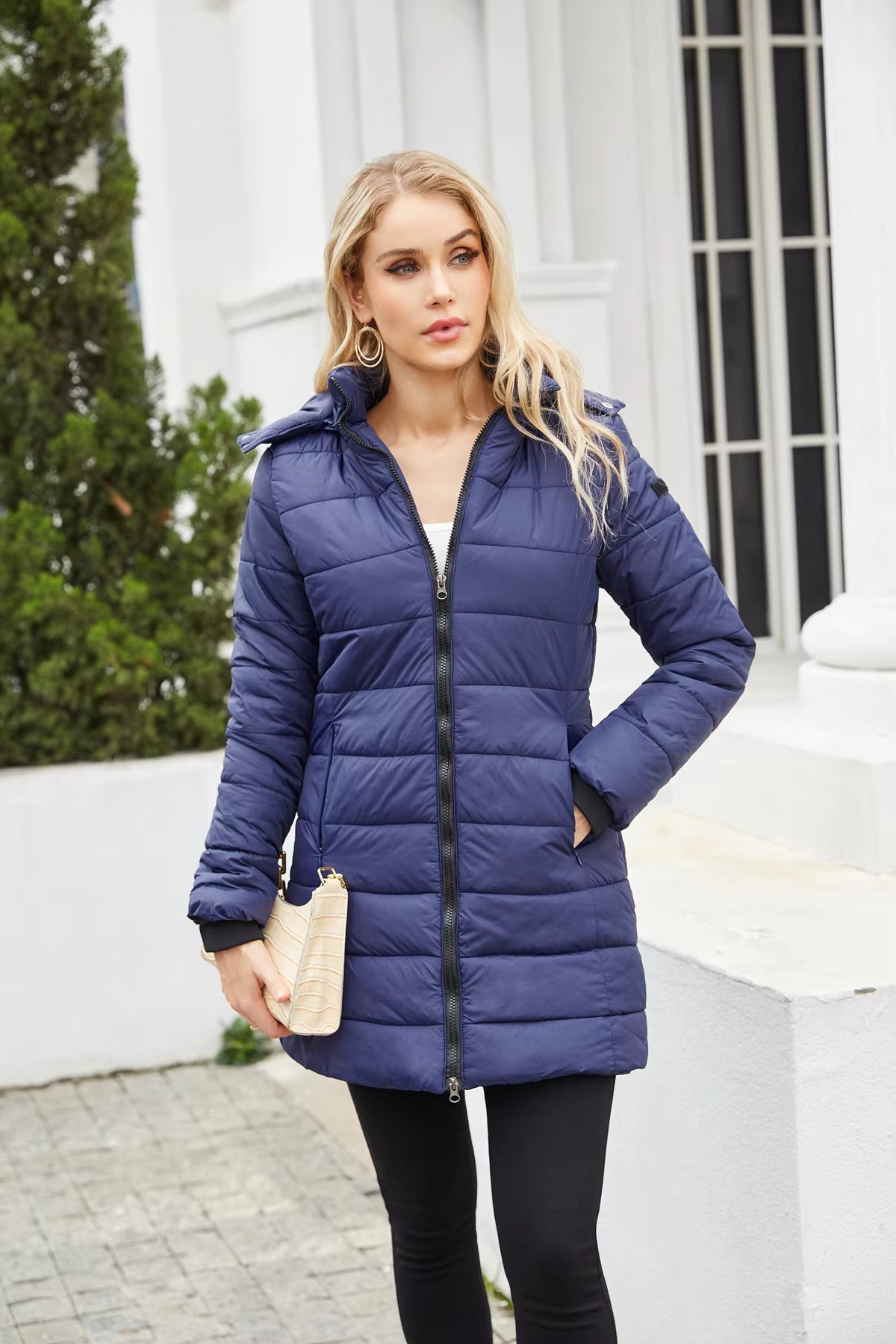 Doudoune Femme Hiver Chaude avec Capuche Détachable