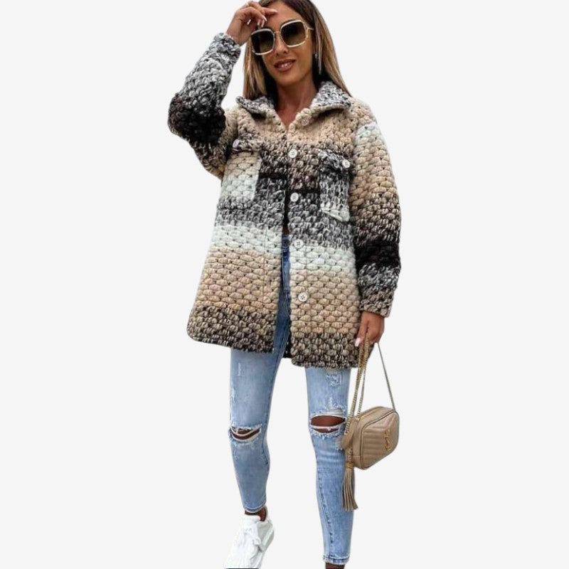 Manteau Femme Longueur Mi-Mollet avec Poches Douillet - PanierRoyale