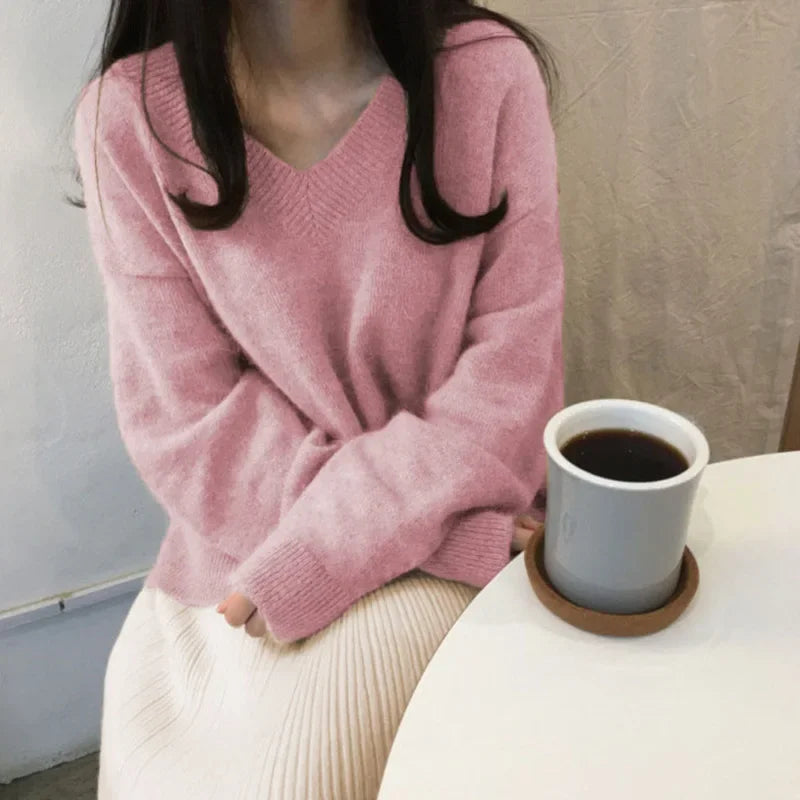 Pull Cachemire Femme Hiver Manches Longues