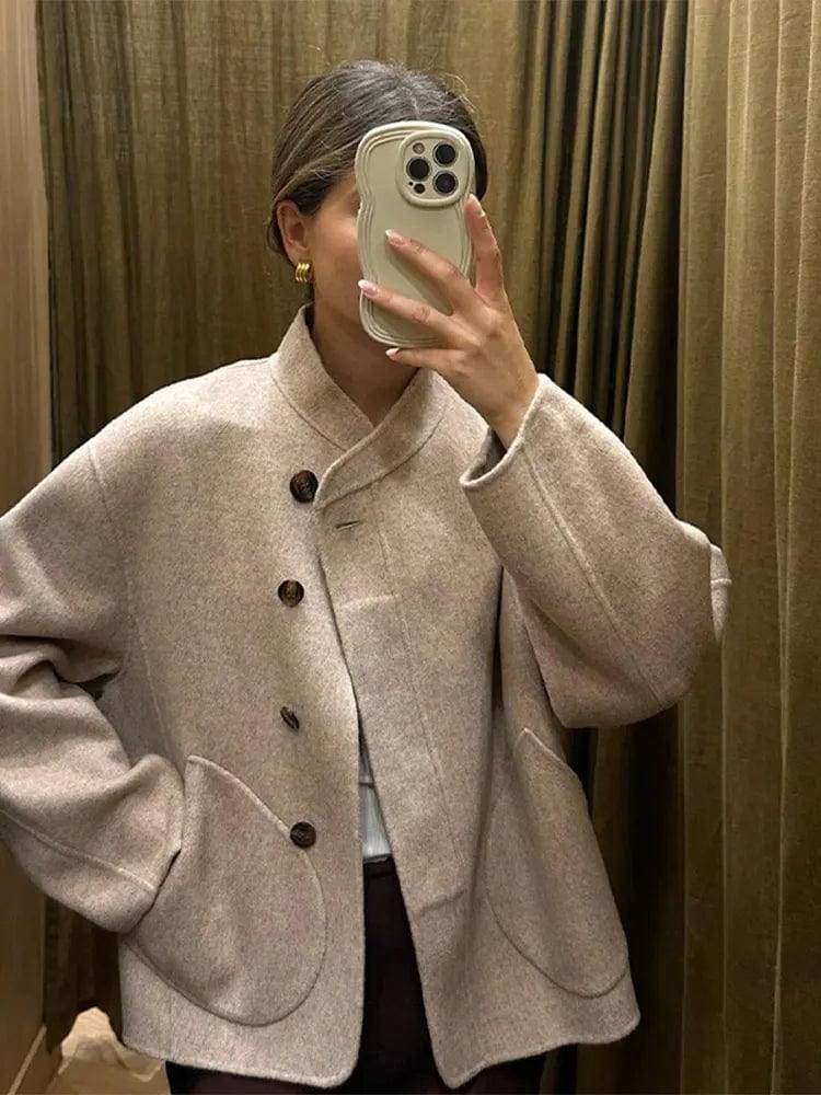 Vestement | Parka Femme Grande Taille à Fermeture Asymétrique et Poches Volumineuses