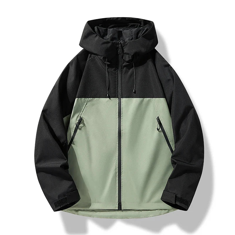 Veste Imperméable Homme Ventée avec Capuche