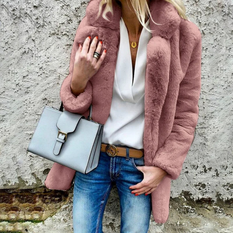 Manteau Femme Mi-Long Élégant et Chaud pour Hiver