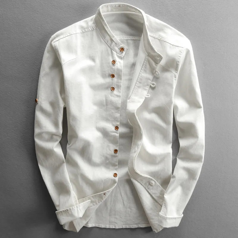 Chemise Homme Classique Manches Longues Marine