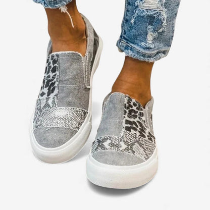 Chaussures Femmes à Talon Plat Fleuri pour Été