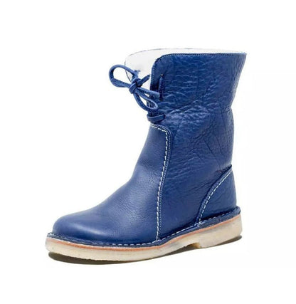 Bottines Cuir Brun Femme Hiver Doublure Chaude