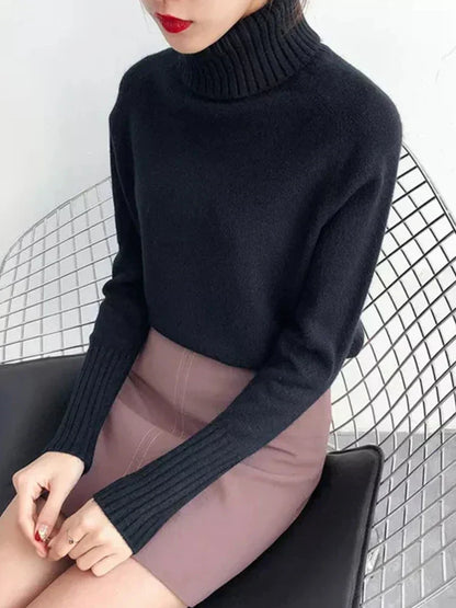 Pull Femme Hiver Épais et Confortable en Laine Douce